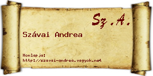 Szávai Andrea névjegykártya