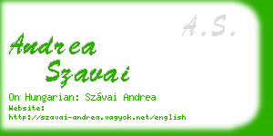 andrea szavai business card