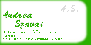 andrea szavai business card